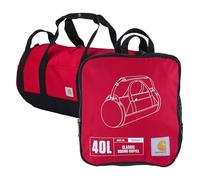 Carhartt Borsone rotondo classico con tasca multiuso, resistente, impermeabile, ripiegabile, per cantiere, palestra e viaggi, colore rosso industria, 40 l