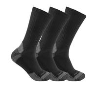 Carhartt Calzini in Misto Cotone, Peso Medio, Confezione da 3, Nero, L Uomo