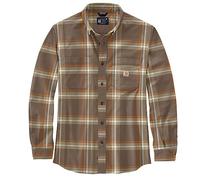 Carhartt Rugged Flex Flannel, camicia L male Marrone/Arancione/Beige