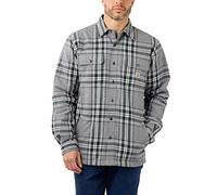Carhartt Camicia a maniche lunghe da uomo Flannel Sherpa Lined Shirt, asfalto, M plus