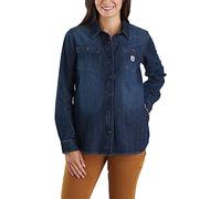 Carhartt Damen Lockere Passform, Langärmeliges Denim-Hemd, Zion, M T-Shirt, Sion, M Donna