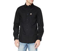 Carhartt Camicia Da Lavoro A Manica Lunga In Cotone Canvas, Vestibilità Comoda, Serie Rugged Professional, Uomo, Nero, L