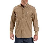 Carhartt Camicia Da Lavoro A Manica Lunga In Cotone Canvas, Vestibilità Comoda, Serie Rugged Professional, Uomo, Marrone (Cachi Scuro), S