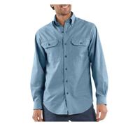 Carhartt Camicia da Uomo, Leggera, in Chambray, con Bottoni sul Davanti, vestibilità Comoda, S202 Chambray Blue XX-Large