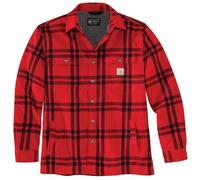 Carhartt Flannel Sherpa-Lined, camicia/giacca in tessuto L male Rosso/Nero