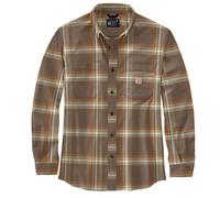 Carhartt Rugged Flex Flannel, camicia S male Marrone/Arancione/Beige