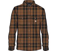Carhartt Relaxed Fit Flannel Sherpa-Lined Shirt Giacca in tessuto, nero-blu, taglia L per maschi