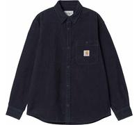 Carhartt - Camicia in velluto - L/S Flint Shirt Deep Night per Uomo - Taglia M - Blu navy