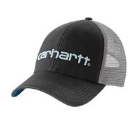 Carhartt Cappellino da uomo in tela con logo, Nero/Blu Orizzonte Scuro, Taglia unica
