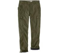 Carhartt Cargo Fleece Lined Work Pantaloni, oliva, Taglia 33