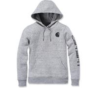 Carhartt Clarksburg Logo, felpa con cappuccio donne L female Grigio Chiaro