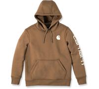Carhartt Clarksburg Logo Felpa con cappuccio da donna, marrone, taglia L per donne