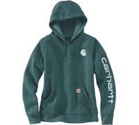 Carhartt Clarksburg Logo, felpa donna con cappuccio L female Verde Scuro (Gm1)