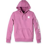 Carhartt Clarksburg Logo, felpa donna con cappuccio S female Fucsia/Bianco