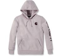 Carhartt Clarksburg Logo, felpa donna con cappuccio S female Grigio Chiaro/Marrone Scuro
