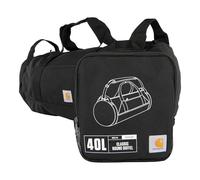 Carhartt Classic Round Duffel con Utility Pouch, Heavy Duty, Water Resistant Packable Gear Bag per cantiere, Nero, 40L US, 40 litri