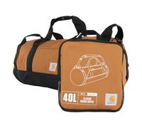 Carhartt Classic Round Duffel con Utility Pouch, Heavy Duty, Water Resistant Packable Gear Bag per cantiere, Marrone Carhartt, 40L US, 40 litri