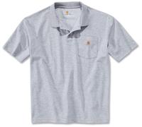 Carhartt Contractors Work Pocket Polo, Grigio chiaro, Taglia S