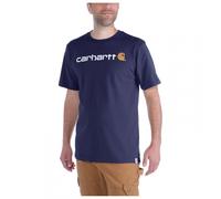 Carhartt T-shirt Core Logo manica corta blu/bianco/arancione XXL