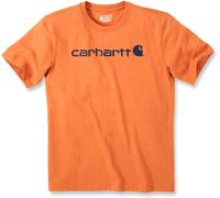 Carhartt Dearborn Relaxed Logo, maglietta S male Arancione/Blu Scuro