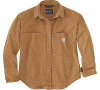 Carhartt Rugged Flex Loose Fit Heavyweight Duck Camicia da donna, marrone, taglia M per donne