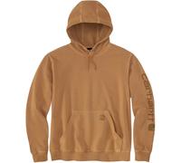 Carhartt Durham Garment Dyed Logo Felpa, marrone, Taglia M