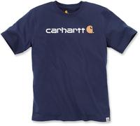 Carhartt EMEA Core Logo Workwear Short Sleeve Maglietta, Blu navy, Taglia S