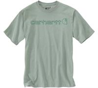 Carhartt EMEA Core Logo Workwear Short Sleeve Maglietta, Verde/Grigio, Taglia L