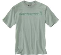 Carhartt EMEA Core Logo Workwear Short Sleeve Maglietta, Verde/Grigio, Taglia XS
