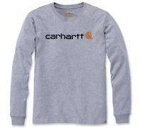 Carhartt EMEA Workwear Signature Graphic Core Logo Longsleeve, Grigio chiaro, Taglia XL