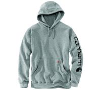 Carhartt Felpa con cappuccio Sleeve Logo Grigio scuro/Nero L