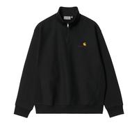 Carhartt - Felpa con mezza zip - Half Zip American Script Sweat Black per Uomo in Cotone - Taglia XL - Nero