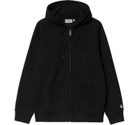 Carhartt - Felpa con zip - Hooded Chase Jacket Black / Gold per Uomo - Taglia M - Nero