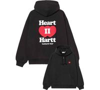 Carhartt - Felpa con zip - Hooded Heart II Hartt Sweat Jacket Black per Uomo - Taglia S - Nero