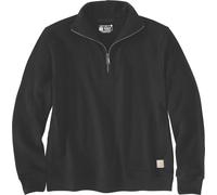 Carhartt Tencel Fiber Series Relaxed Fit Half Zip Felpa da donna, nero, taglia L per donne