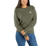 Carhartt Relaxed Fit Midweight French Terry Crewneck Felpa da donna, verde, taglia XS per donne