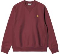 Carhartt - Felpa in Cotone - American Script Sweat Rondo per Uomo - Taglia L - Bordeaux