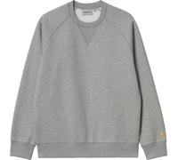 Carhartt - Felpa in cotone - Chase Sweat Grey Heather / Gold per Uomo - Taglia XL - Grigio