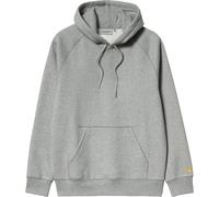 Carhartt - Felpa in cotone - Hooded Chase Sweat Grey Heather / Gold per Uomo - Taglia M - Grigio
