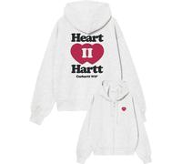 Carhartt - Felpa in cotone - W' Hooded Heart II Hartt Jacket Ash Heather per Donne - Taglia L - Grigio Grigio L