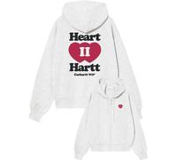 Carhartt - Felpa in cotone - W' Hooded Heart II Hartt Jacket Ash Heather per Donne - Taglia M - Grigio Grigio M