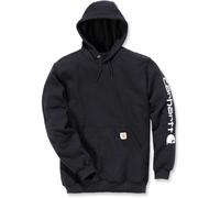 Carhartt Felpa Midweight Signature Sleeve Logo con cappuccio Nero L