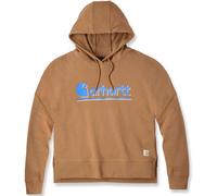Carhartt Fiber Series, felpa con cappuccio donna XS female Marrone Chiaro/Blu