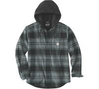 Carhartt Flannel Fleece Lined Hooded Camicia, grigio, taglia L per maschi