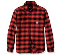 Carhartt Rugged Flex Flannel Plaid Camicia, nero-rosso, taglia S