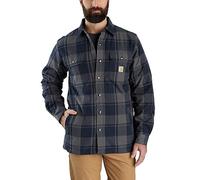 Carhartt Flannel Relaxed Fit Sherpa - Maglietta, Blu mare, XXL