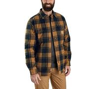 Carhartt Flannel Relaxed Fit Sherpa - Maglietta, marrone Carhartt, L