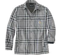 Carhartt Flannel Sherpa Lined Camicia, grigio, Taglia M