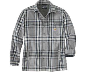 Carhartt Flannel Sherpa Lined Camicia, grigio, Taglia S