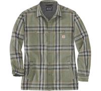 Carhartt Flannel Sherpa Lined Camicia, Verde, Taglia XXL